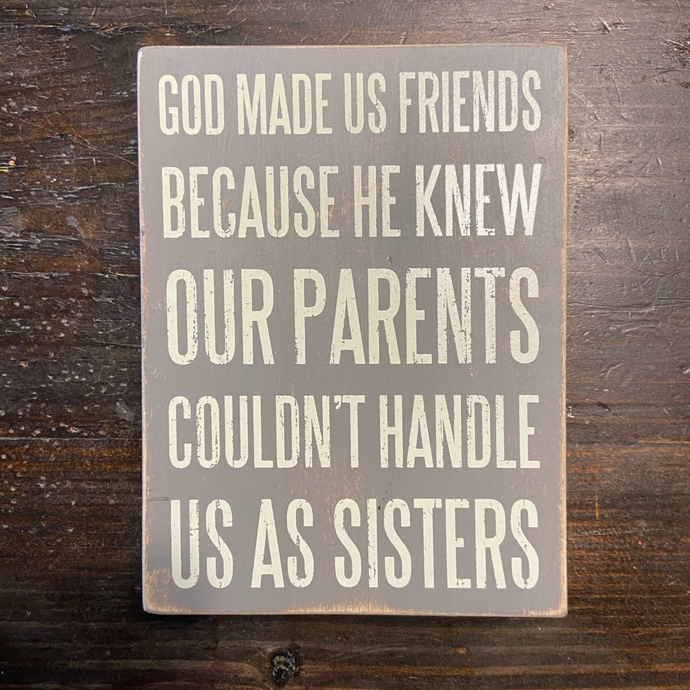 “God made us friends” Wooden Decor